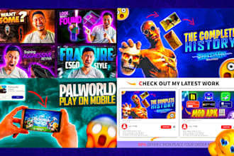 design attractive clickbait amazing youtube thumbnail in 2hr