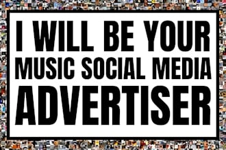 be your music social media advertiser on facebook, instagram, youtube, tiktok