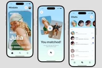 develop video chat app, tinder dating app, tiktok clone app, messaging app