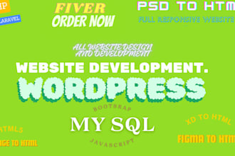 professional HTML5 css3 bootstrap5 website development