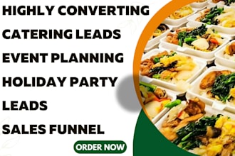 generate catering leads event planning leads holiday party lead sales funnel