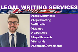 draft and review court documents, legal research, contracts, agreements, etc