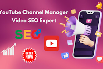 be your youtube channel manager and video SEO expert