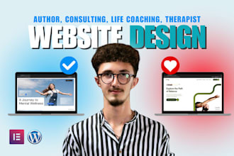 create a professional therapy, coaching, consulting, author website with SEO
