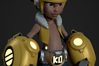 create premium 3d cartoon character design in ue5