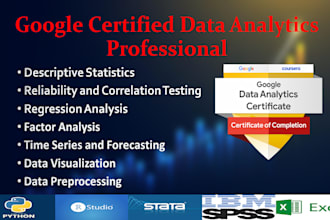do statistical data analysis using python, r, stata, spss