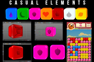 create 2d or 3d game icons