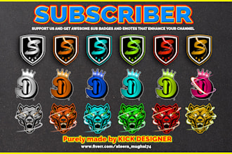 make twitch badges, kick badges, and discord badges