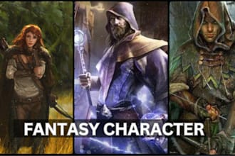 draw fantasy character, fantasy illustration, fantasy art, paint a character art