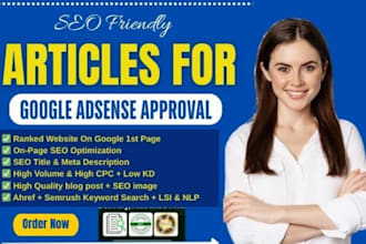 write SEO friendly articles for quick google adsense approval