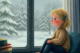 draw children book illustration and children book illustration
