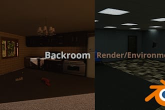 make a render or environment backroom like in blender