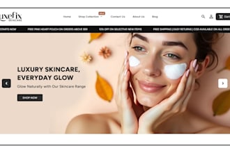 design luxurious skincare shopify store beauty shopify store spa cosmetic store