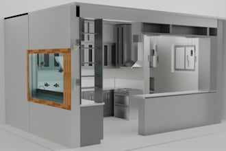 do interior designing using blender and revit