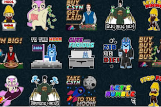 design custom telegram stickers for your crypto project