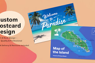 design a professional custom postcard