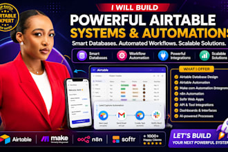 setup airtable automation airtable database softr webapp make com automation