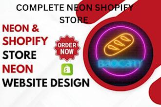 design a profitable neon shopify store, neon dropshipping store