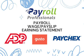 create your adp paystub, check stub, payroll report, and w2