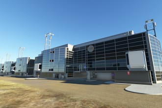 create 3d building asset scenery for msfs