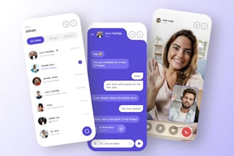 setup SMS and voice calling app, video call, texting app, tinder app