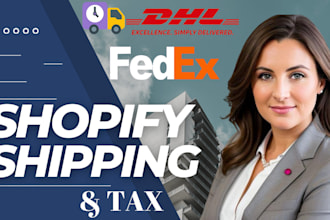 setup shopify shipping and tax for domestic and international profiles dropship