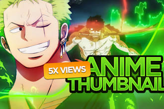 design viral youtube anime thumbnail for you