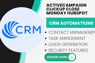 setup crm creatio hubspot activecampaign close clickup monday capsule instantly