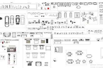 custom cad blocks for furniture and interior design