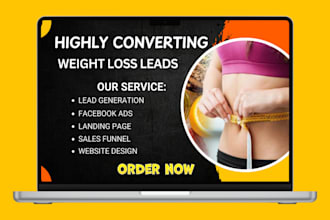 generate weight loss leads weight loss landing page peptide semaglutide website