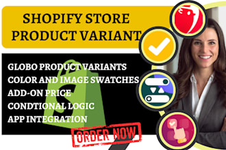 setup shopify store product variants options globo zepto hulk product swatches