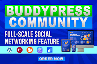 build website using buddypress, buddyboss, youzify