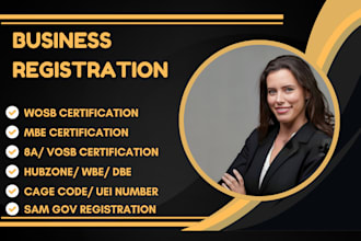 do wosb certification, mbe, dbe, 8a, wbe, hubzone, sam gov, get uei, cage code