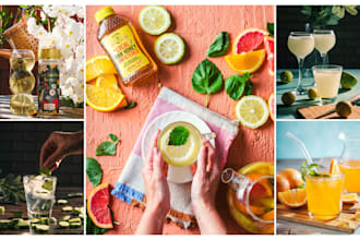 prepare shoot cocktail, coffee, beverage food photography