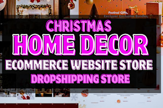 christmas home decor store, holiday home decor website via wordpress shopify