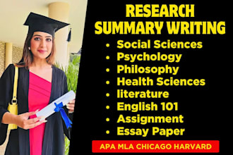 write summaries, case studies, and report on history, literature, art, sociology