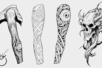 create custom tattoo design, tattoo sleeve