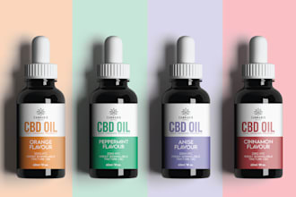 do cbd, pouch, bottle, tube label and packaging design for your product