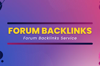 provide high quality SEO forum backlinks