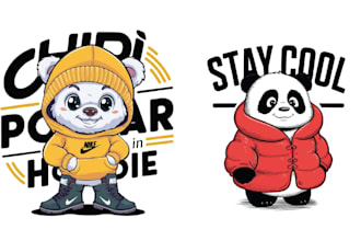 make mascot bear cartoon panda logo and t shirt design
