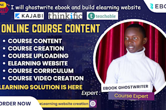 course writer ebook online course content course video editing ebook ghostwriter