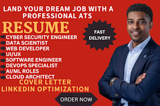write professional resume for IT, cybersecurity, software engineer, tech sales