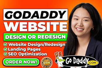 design or redesign godaddy website, business website, godaddy ecommerce website