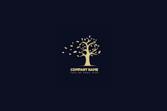 design outstanding tree logo with express delivery