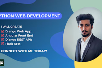 do django, python, angular websites as a full stack developer