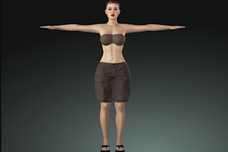 offer 3d unique stylized model,nsfw 3d model,elf model,dayz3d,uv map,texture,rig