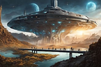 create sci fi illustrations