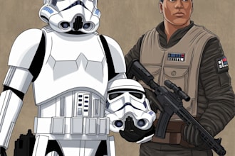 draw your star wars sci fi character art
