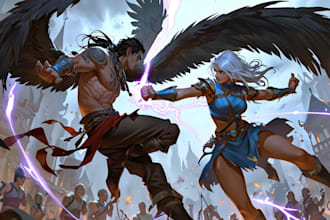 create fantasy concept art and dnd characters design