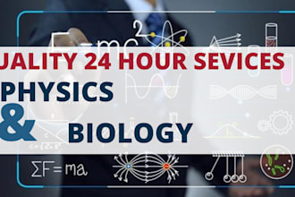 help in chemistry physics math statistics and biology assignments projects